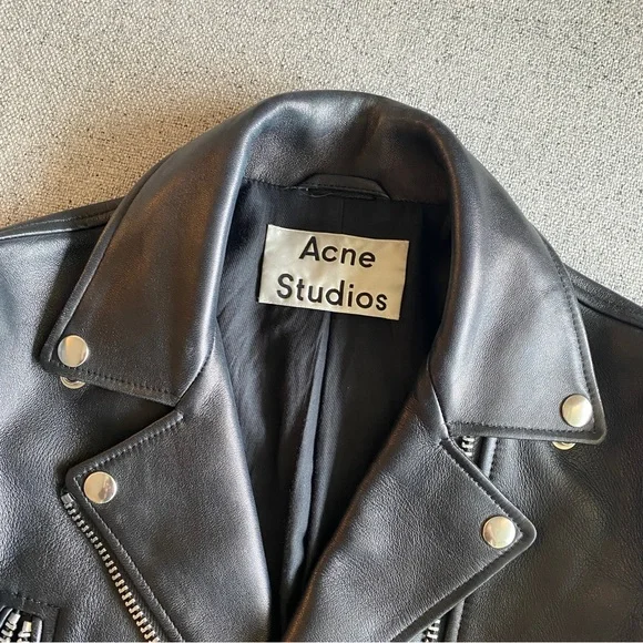 Acne Studios Biker Leather Jacket - Picture 2 of 6